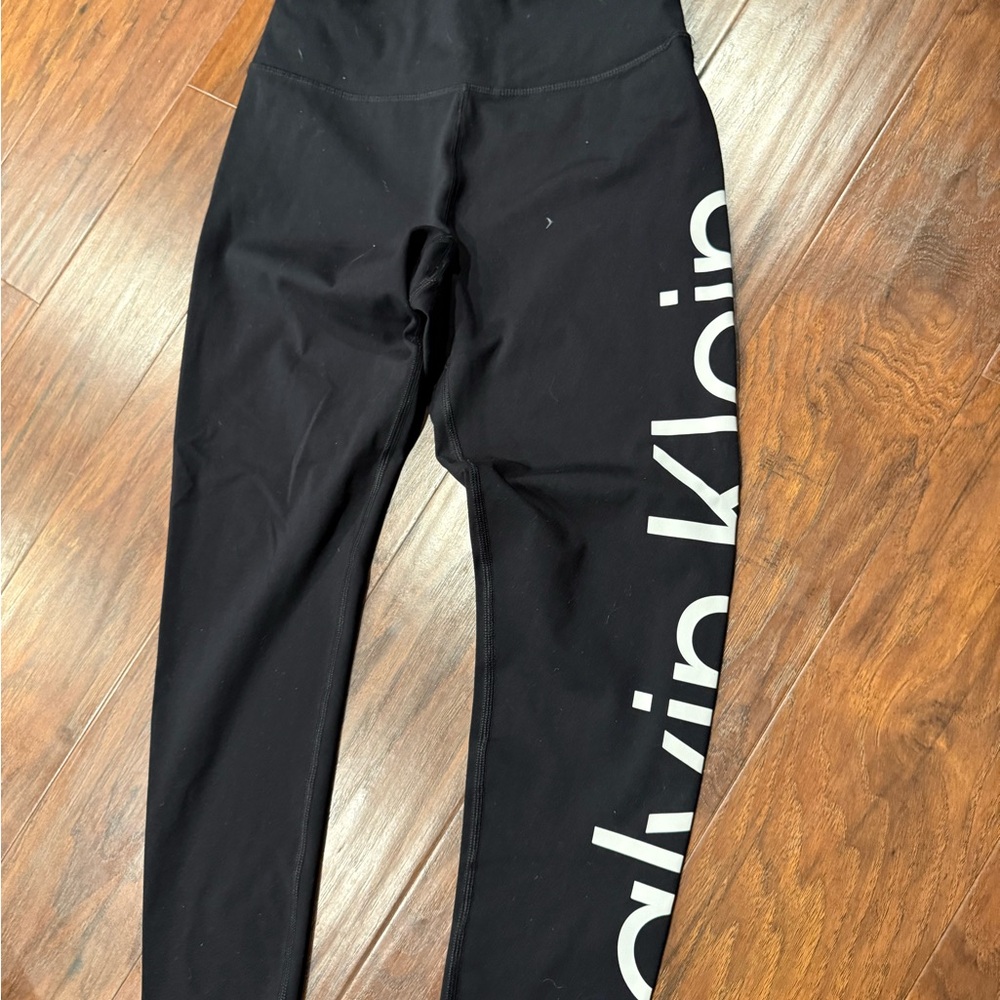 Calvin Klein Black Logo Leggings - Picture 3 of 5